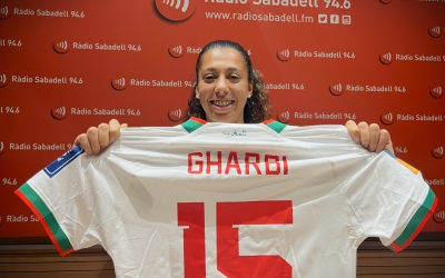 Fatima Gharbi, dorsal 15 de la selecció del Marroc, avui a Ràdio Sabadell | Adrián Arroyo
