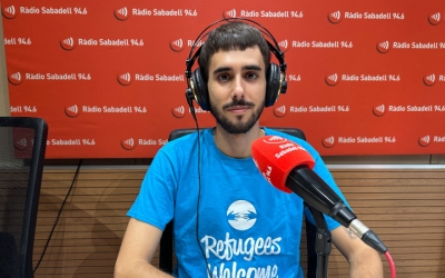 David Jacue Bretón, als estudis de Ràdio Sabadell/ Raquel Garcia