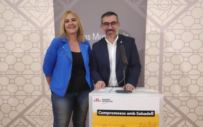 Silvia Renom i Gabriel Fernández a la roda de premsa d'aquest matí | Pau Duran