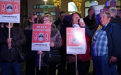 Manifestants contra l'augment dels impostos/ Karen Madrid