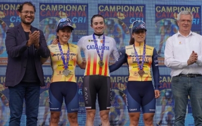 Romance, amb dues ciclistes del Massi en el Campionat de Catalunya contrarellotge | Cedida