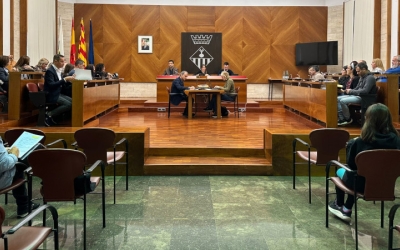 El saló de plens, en la sessió d'avui/ Ajuntament de Sabadell