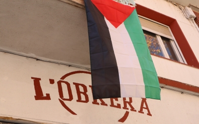 Una bandera de Palestina, a L'Obrera | Júlia Ramon