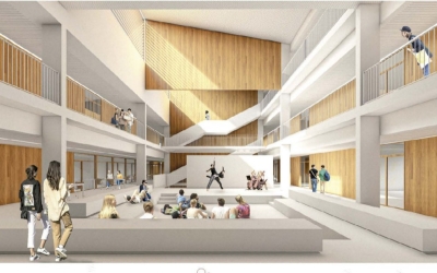 Imatge de com quedarà el futur edifici de l'Institut Arraona | Educació