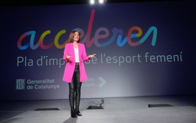 Anna Caula presentant el pla 'Accelerem' fa uns dies | EsportCAT