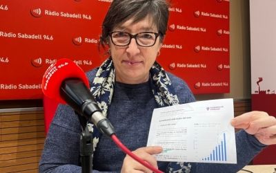 Sílvia Carrasco en una entrevista a Ràdio Sabadell