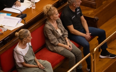Els tres acusats durant el judici 
