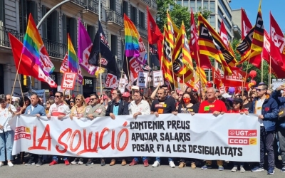 Una manifestació de l'1 de Maig de sindicats majoritaris | CCOO
