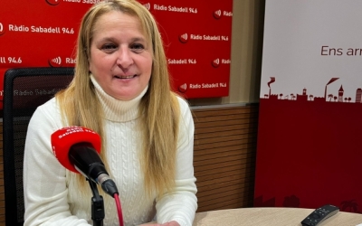 Nuria Acacio, als estudis de Ràdio Sabadell | Arxiu