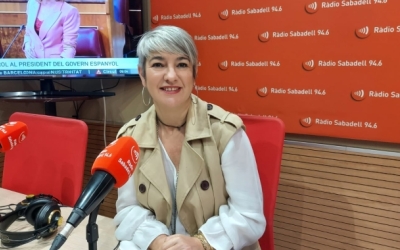 Lourdes Ciuró en una entrevista a Ràdio Sabadell