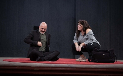 David Olivares i Mercè Martínez durant l'obra de teatre 