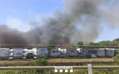 Imatge de l'incendi a Montcada | Bombers