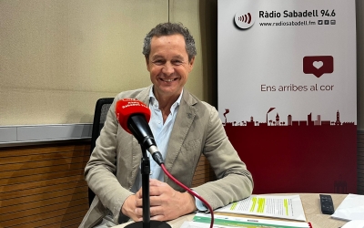 Lluís Matas als estudis de Ràdio Sabadell | Mireia Sans