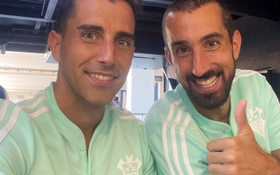 Rubén Martínez i Sergi Maestre a l'etapa de tots dos a Albacete | X