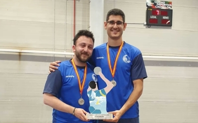 Jiménez, a l'esquerra, al costat de Camilo Caro en el Campionat d'Espanya cadet de l'any passat | @cnsvolei