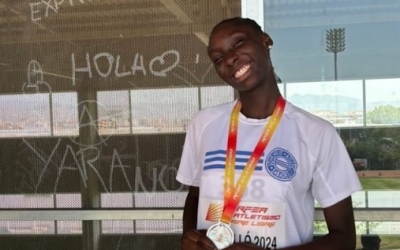 Diallo, amb la seva medalla de plata | JAS