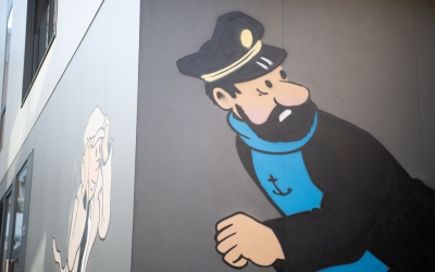 Mural de Tintín a Sabadell