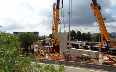 En marxa la contrucció del nou pont del Baricentro