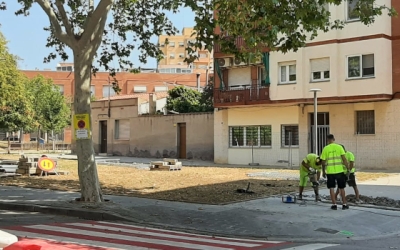 Obres a la plaça de la Illes Medes