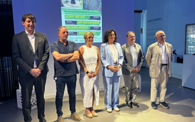 Representants de TDAH Vallès, l'Ajuntament, la UES, la TUS i Aigües de Sabadell | Mireia Sans