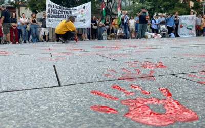 La manifestació a la plaça Sant Roc