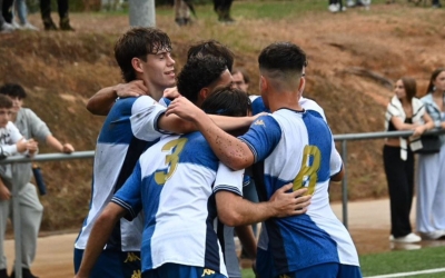 Celebració del Sabadell d'un des gols de Lou Williams | FutBaseCES