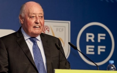 Joan Soteras, amb el logo de la RFEF