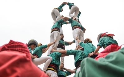 Els Castellers de Sabadell, en una actuació | Arxiu