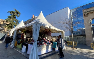 Una carpa de la FANSA a la plaça del Gas | Arxiu