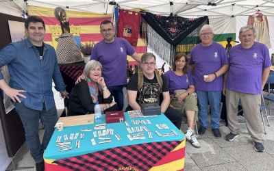 Membres del Centro Aragonés, al festival organitzat per la FECUS