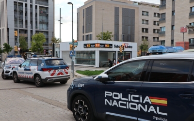 Control policial al centre de Sabadell