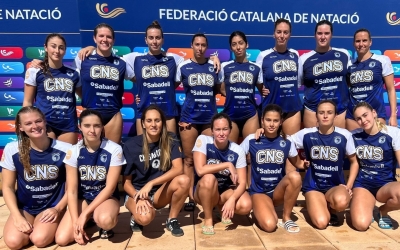 La plantilla de l'Astralpool Natació Sabadell a la Copa Catalunya