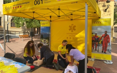 Efectius del SEM fent un taller de reanimació | Cedida