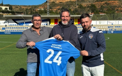 José Luis Albiol (ex del Sabadell), Sergi Garcés (RàdioSabadell) i Rafa Sanz (Pedralba)