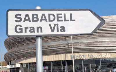 El cartell amb l'error ortogràfic corregit | Cedida