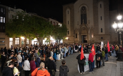 La manifestació a la plaça Sant Roc