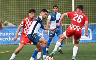 Un instant del partit entre el Centre d'Esports 'B' i el Girona 'B'