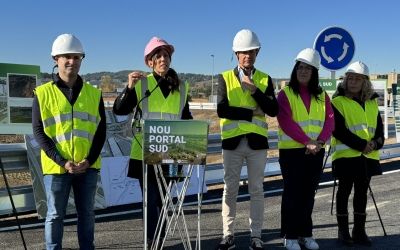 Una imatge de la roda de premsa de presentació de l'obertura del Portal Sud | Ajuntament de Sabadell