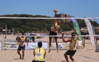 Reñé durant el Vichy Catalan Volley Tour | Foto: Federació Catalana de Voleibol