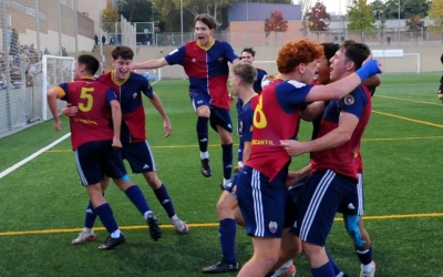 Celebració de l'únic gol del Mercantil | jmguarch