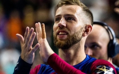 Aleix Gómez després de guanyar la Champions de 2024 |FC Barcelona