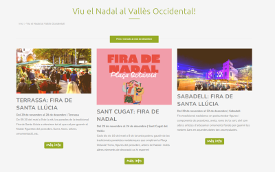 La pàgina web 'Viu el Nadal al Vallès Occidental!' | Cedida