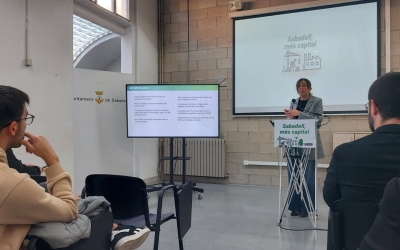 Marta Farrés durant la trobada al Vapor Llonch | Núria García