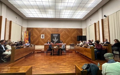 El saló de plens, en la sessió d'avui | Ajuntament de Sabadell