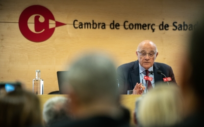 El president del BS, Josep Oliu, a la Cambra de Comerç de Sabadell | Roger Benet