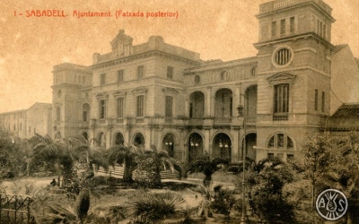 L'Ajuntament de Sabadell, l'any 1918. Una de les fotografies que es poden consultar | Portal Imagina