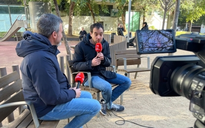 Joel Díaz en el moment de l'entrevista