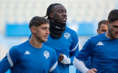 Ryan Bakayoko, entrenant amb el CE Sabadell