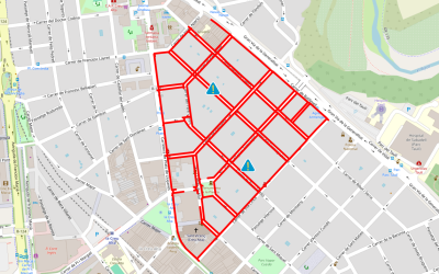 Zona afectada per l'avaria | Aigües Sabadell