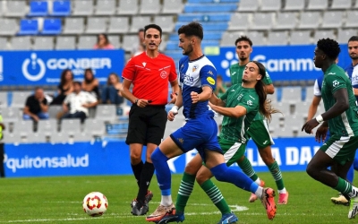 Javi Delgado, en el Sabadell vs Cornellà